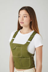 Twill Overall Crop Top | Forever 21 Women