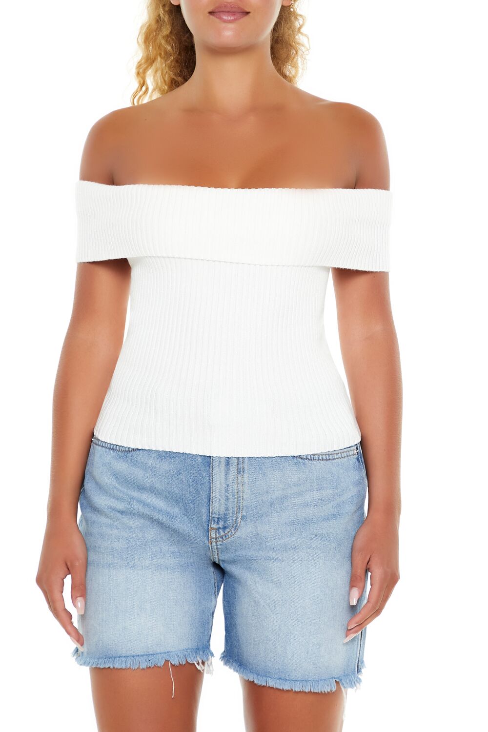 Off-the-Shoulder Sweater-Knit Top | Forever 21 Women