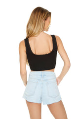 Ruched Lace-Trim Crop Top | Forever 21 Women