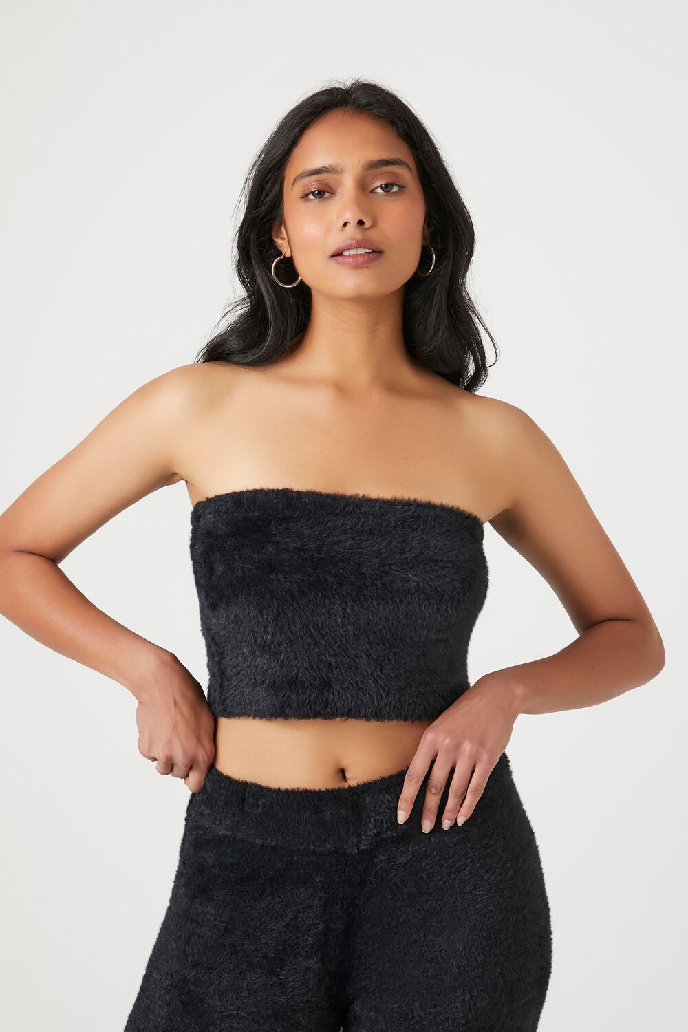 Fuzzy Sweater-Knit Tube Top | Forever 21 Women