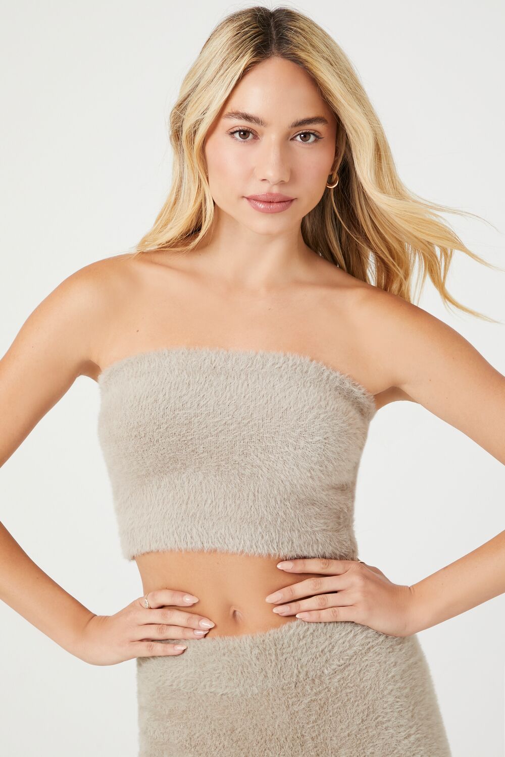 Fuzzy Sweater-Knit Tube Top | Forever 21 Women