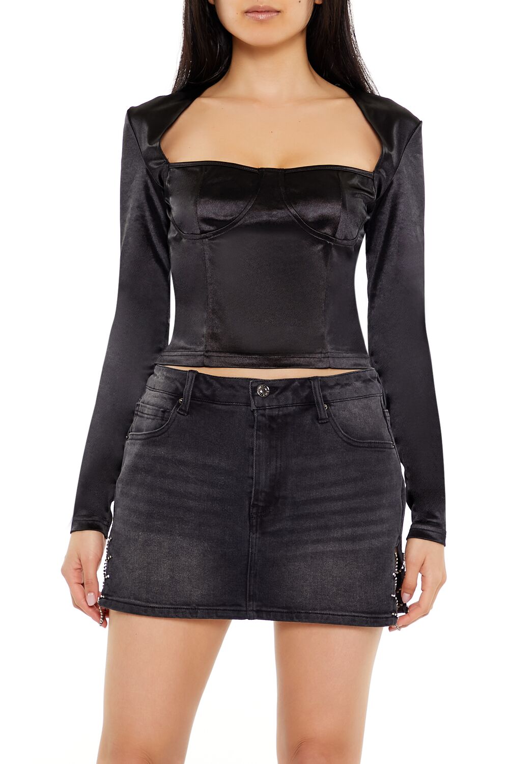 Square-Neck Bustier Crop Top | Forever 21 Women