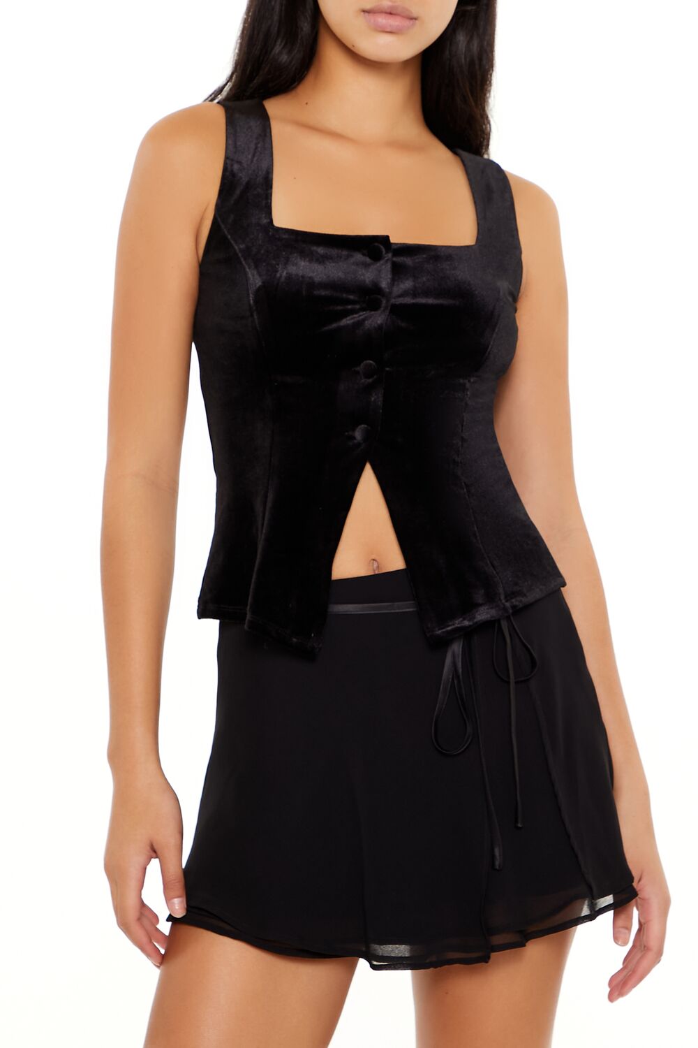 Velvet Button-Front Tank Top | Forever 21 Women