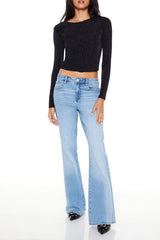 Glitter Knit Button-Up Crop Top | Forever 21 Women