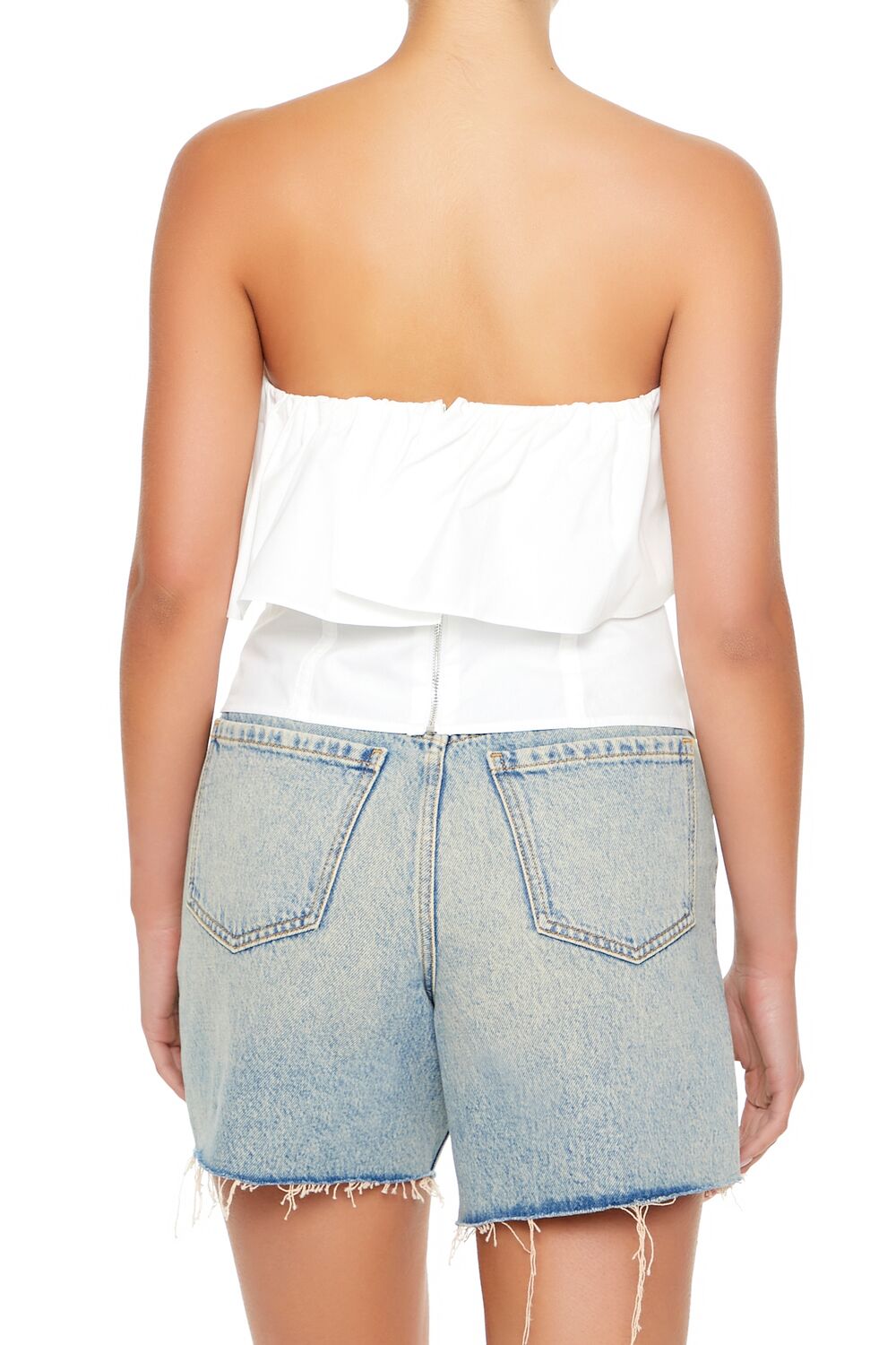 Poplin Flounce Tube Top | Forever 21 Women