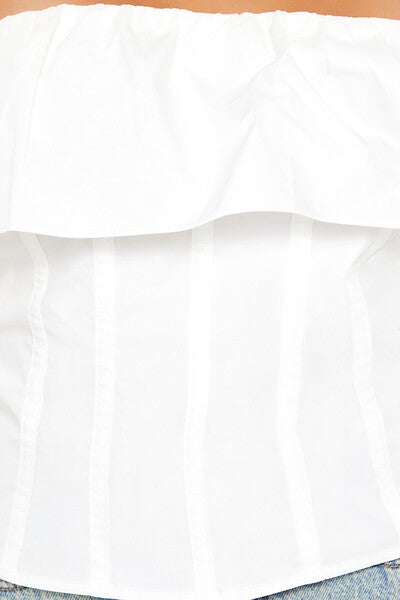 Poplin Flounce Tube Top | Forever 21 Women
