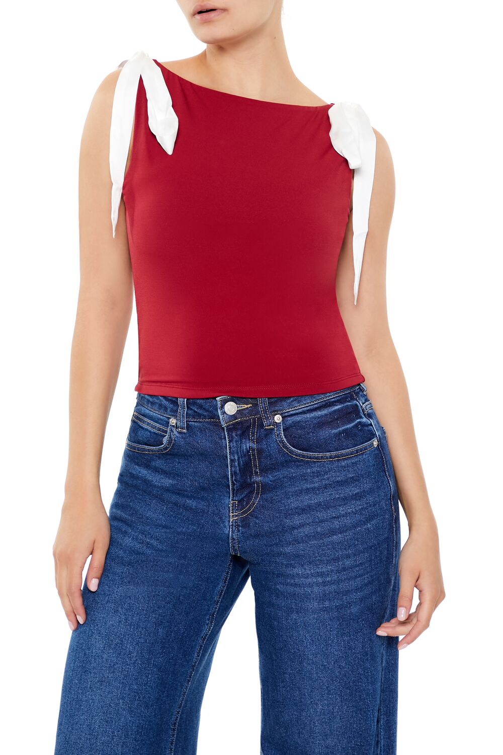 Sleeveless Satin Bow Top | Forever 21 Women
