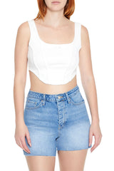 Corset Curved-Hem Crop Top | Forever 21 Women