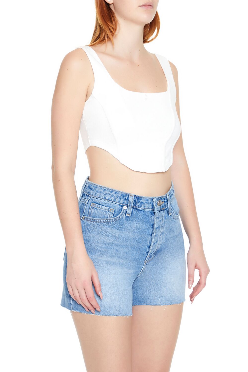 Corset Curved-Hem Crop Top | Forever 21 Women