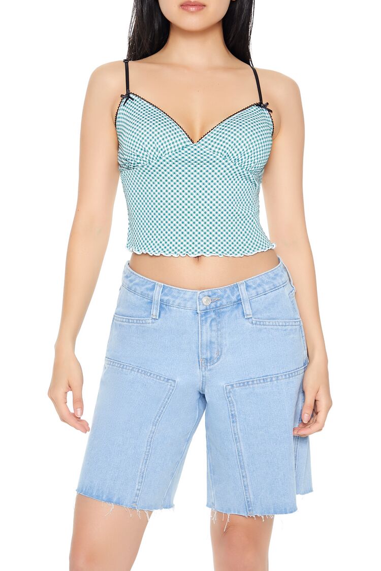 Gingham Plaid Cropped Cami | Forever 21 Women