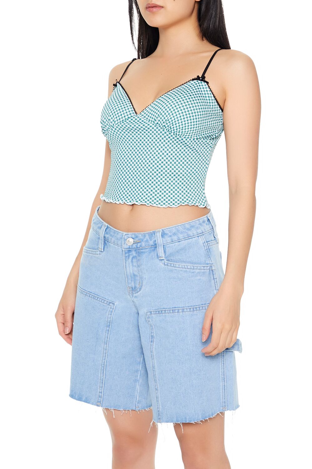 Gingham Plaid Cropped Cami | Forever 21 Women