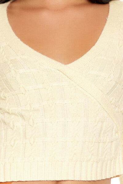 Surplice Textured Cropped Sweater | Forever 21 Women