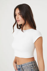 Seamless Lace-Trim Cropped Tee | Forever 21 Women