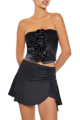 Satin Rosette Tube Top | Forever 21 Women