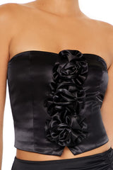 Satin Rosette Tube Top | Forever 21 Women