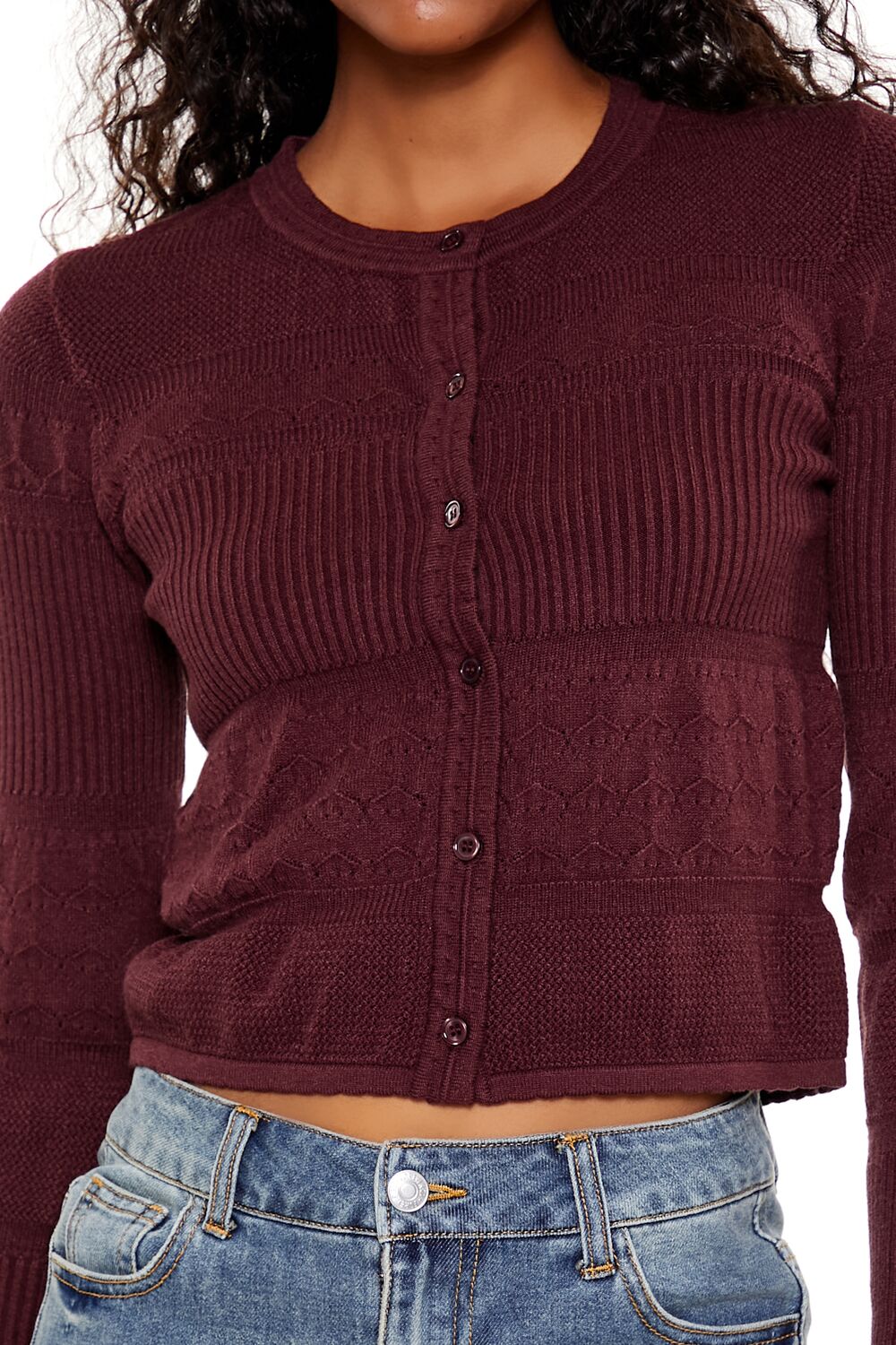 Mixed Knit Cardigan Sweater | Forever 21 Women