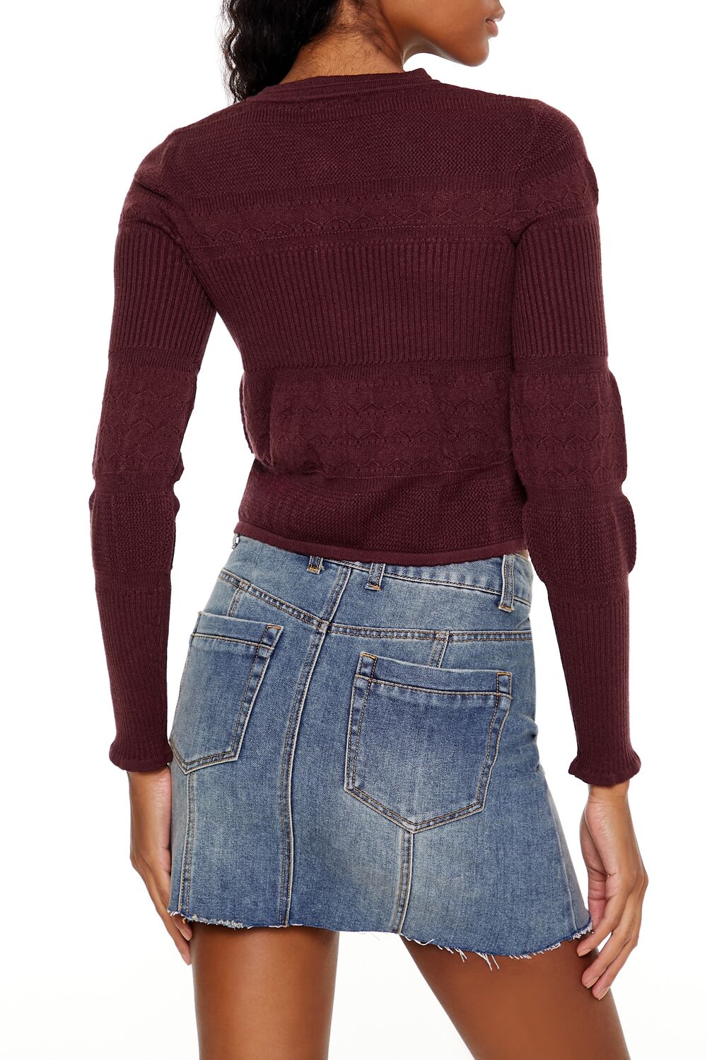 Mixed Knit Cardigan Sweater | Forever 21 Women