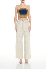 Sandblasted Denim Tube Crop Top | Forever 21 Women