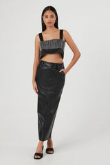 Satin Rhinestone Crop Top | Forever 21 Women