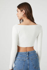 Sweater-Knit Cutout Crop Top | Forever 21 Women