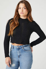 Cropped Open-Knit Sweater | Forever 21 Women