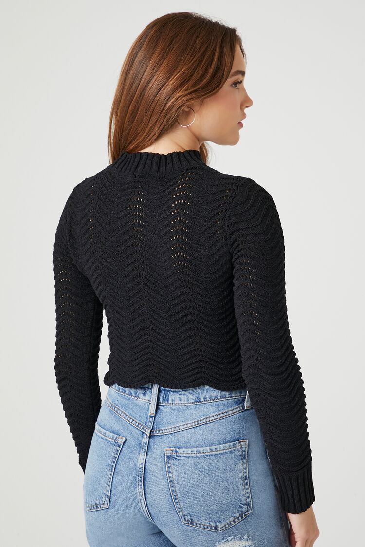Cropped Open-Knit Sweater | Forever 21 Women