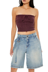 Cable Knit Cropped Tube Top | Forever 21 Women