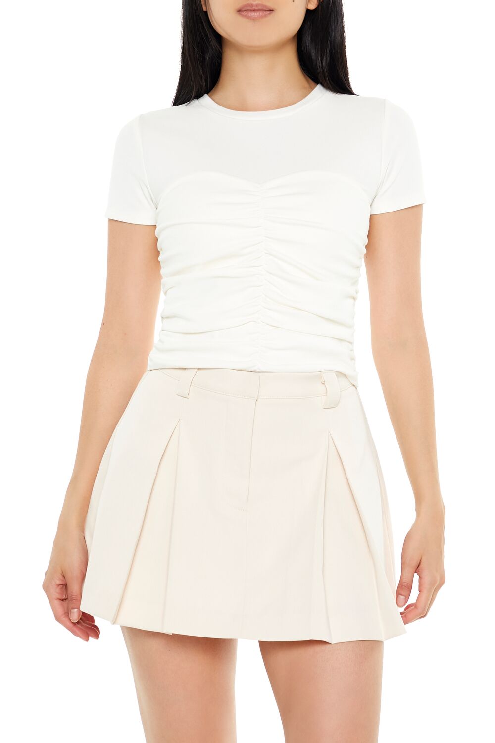 Ruched Crew Tee | Forever 21 Women