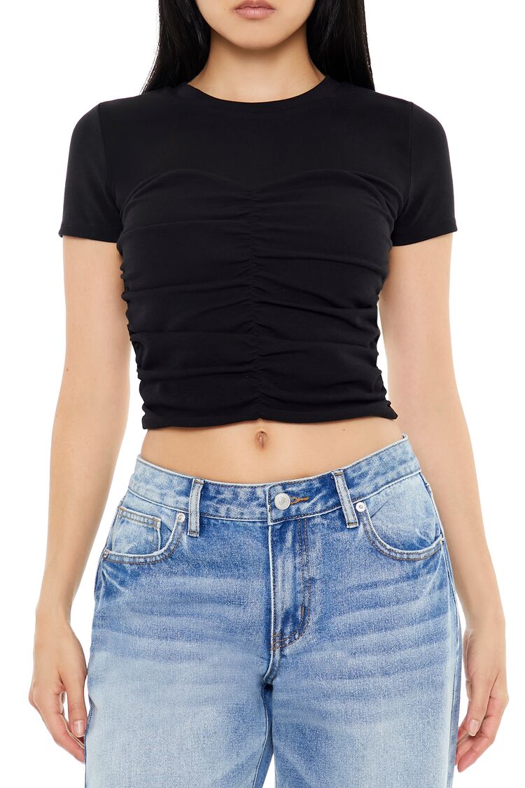 Ruched Crew Tee | Forever 21 Women