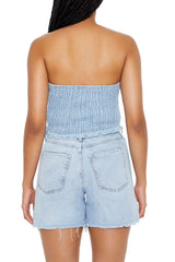 Cropped Chambray Tube Top | Forever 21 Women