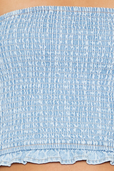 Cropped Chambray Tube Top | Forever 21 Women
