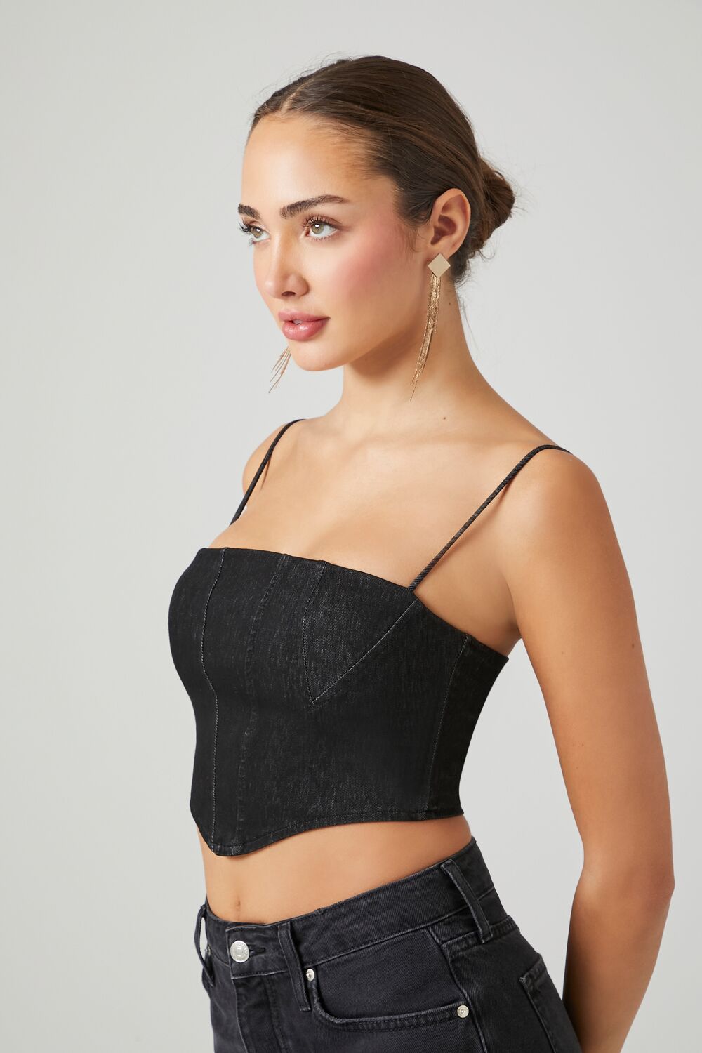 Denim Cropped Cami | Forever 21 Women