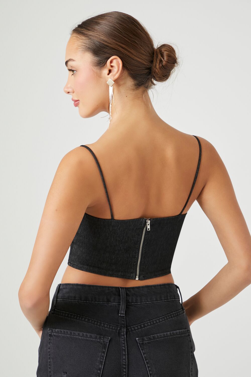 Denim Cropped Cami | Forever 21 Women