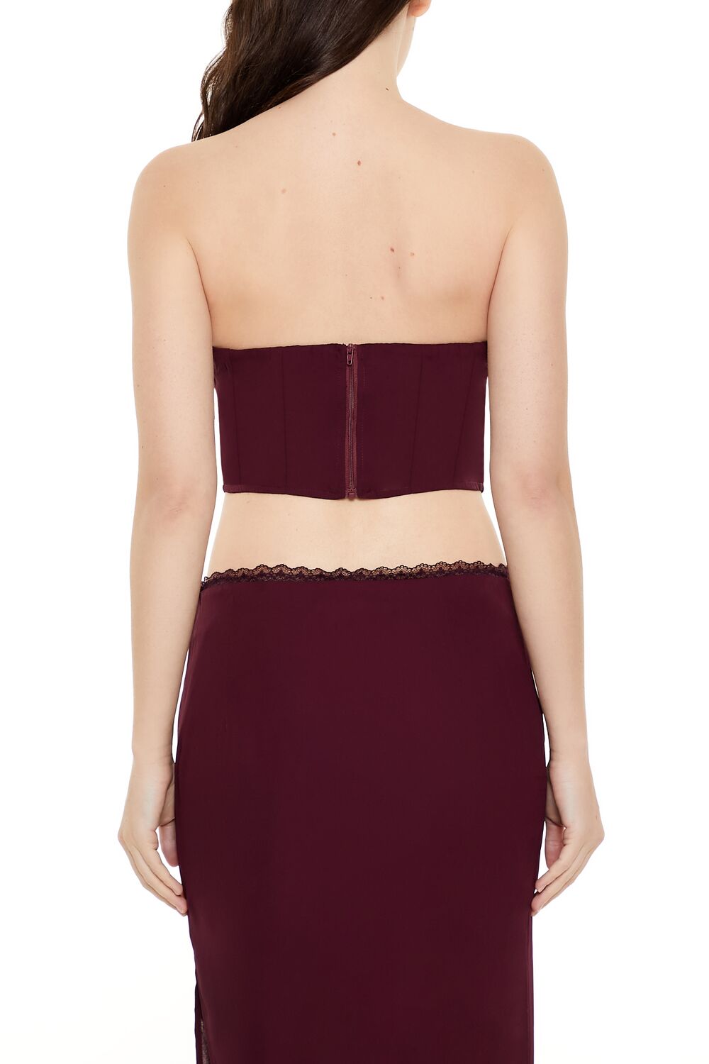 Lace-Trim Bustier Tube Crop Top | Forever 21 Women