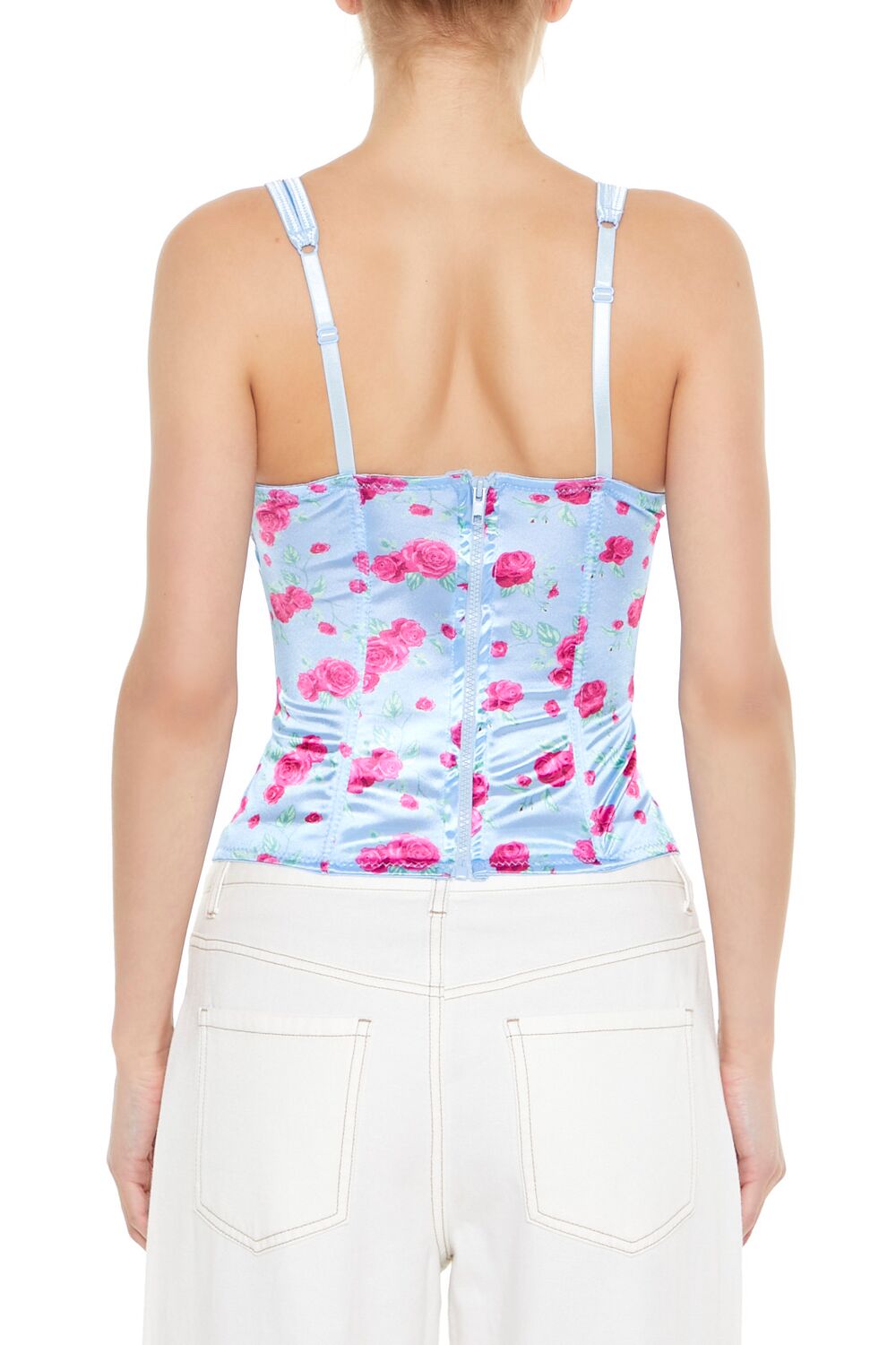 Rose Print Bustier Tank Top | Forever 21 Women