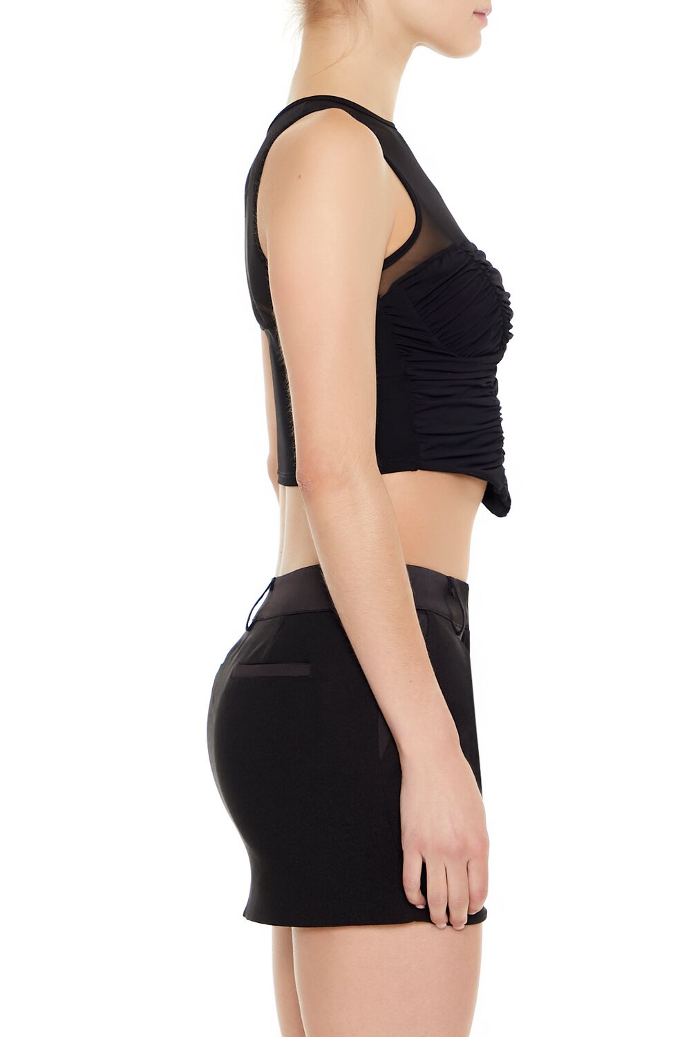 Ruched V-Hem Crop Top | Forever 21 Women