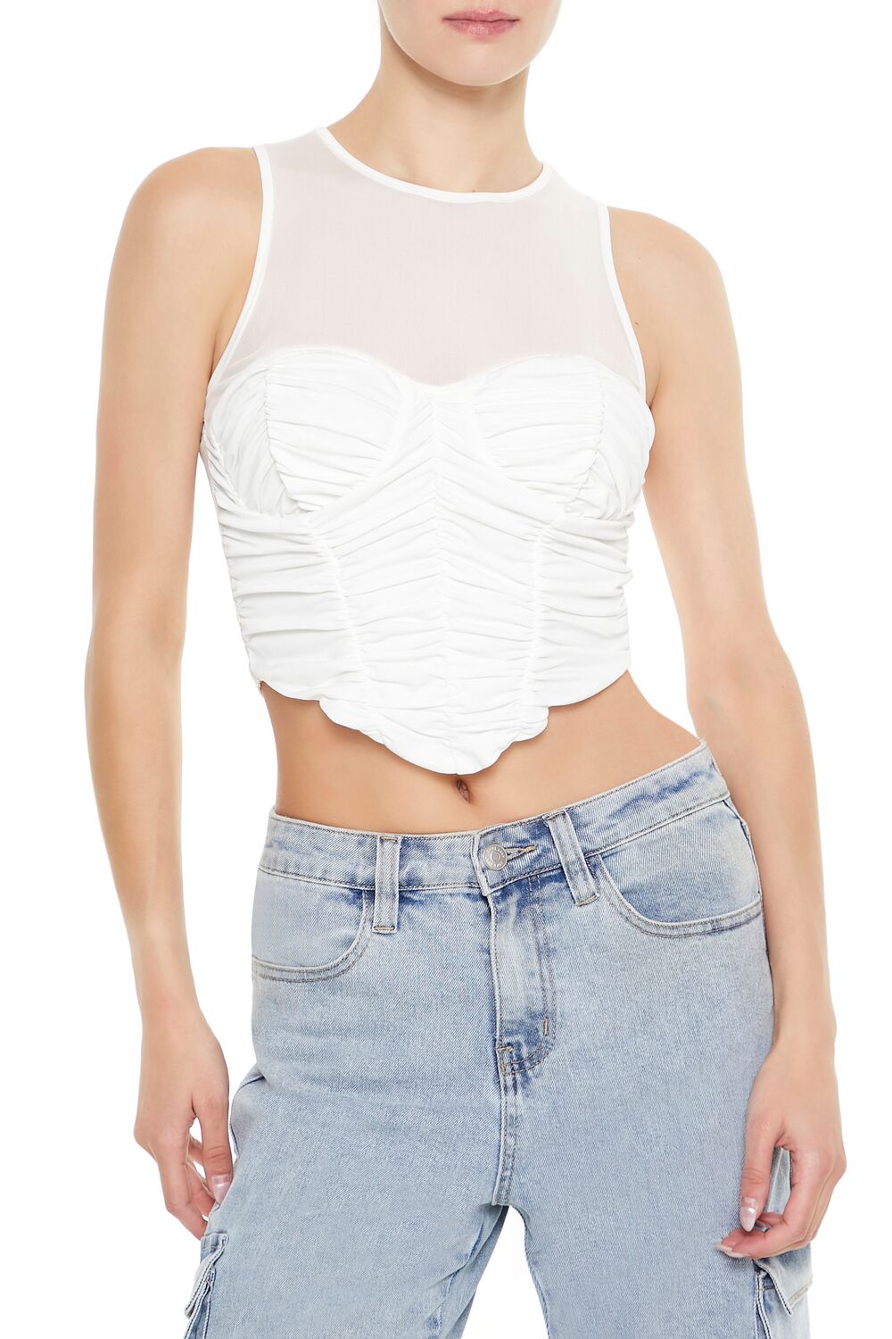 Ruched V-Hem Crop Top | Forever 21 Women