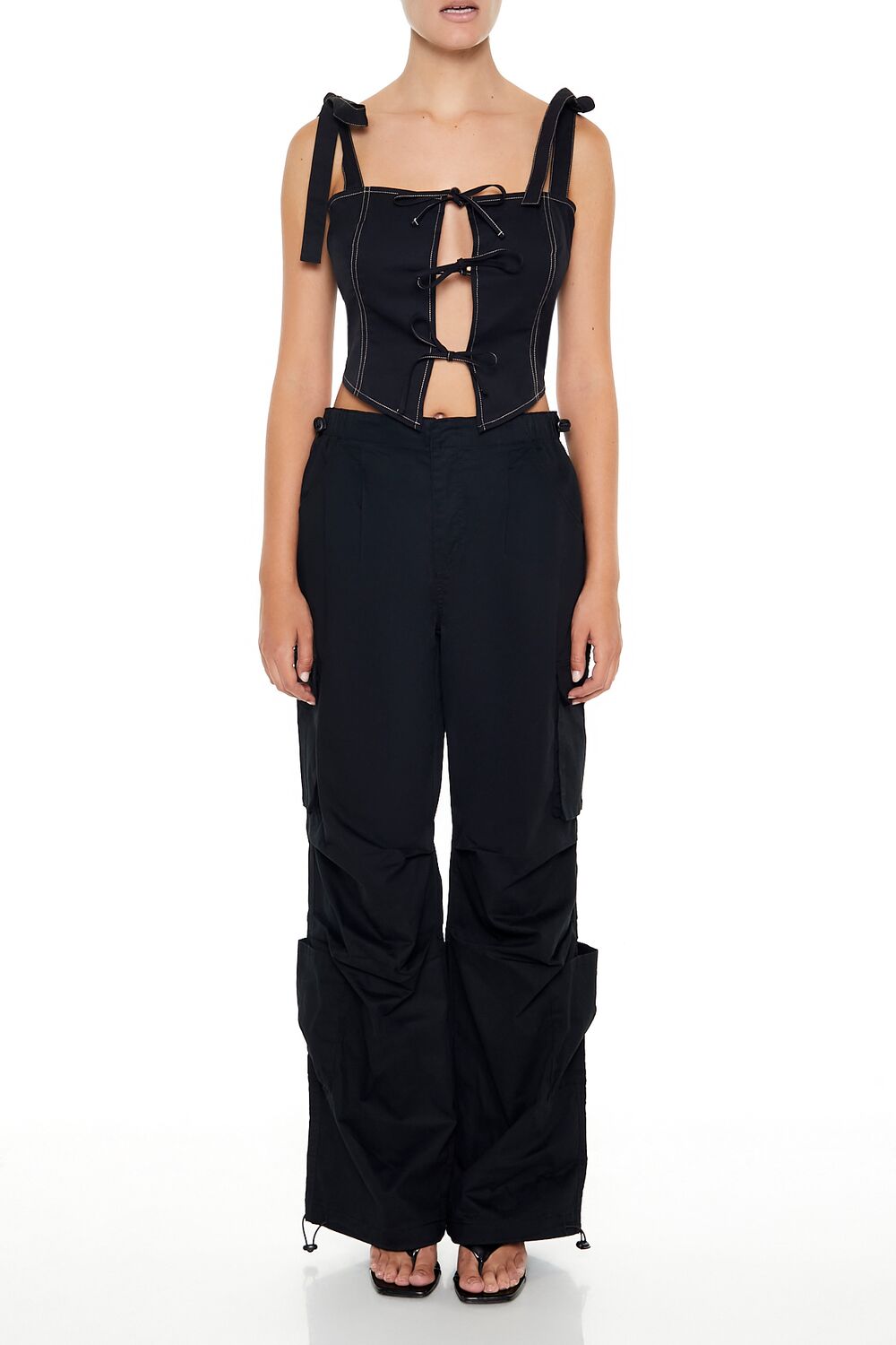 Cropped Cutout Bow Bustier Top | Forever 21 Women