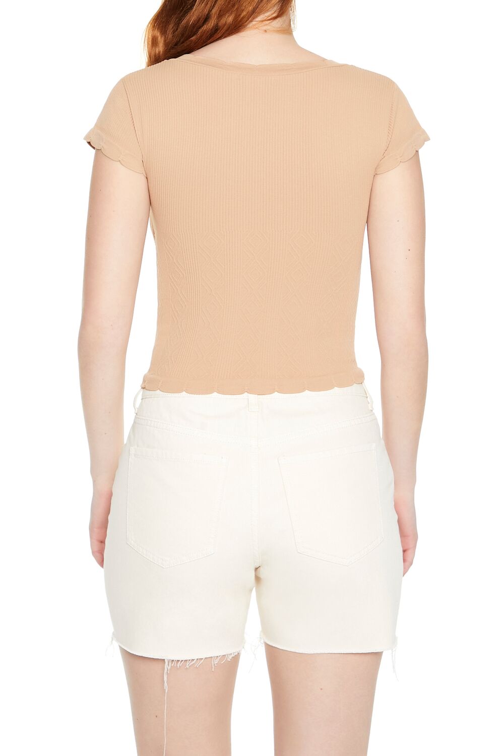 Seamless Ribbon-Trim Cropped Tee | Forever 21 Women