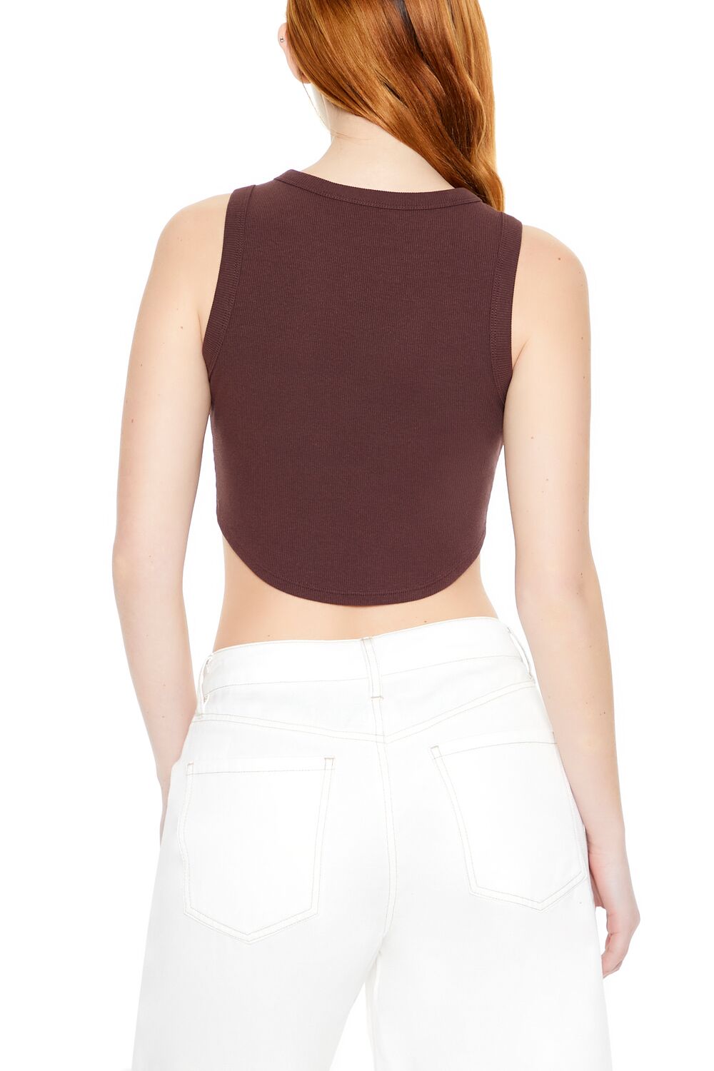 Cropped Dolphin-Hem Tank Top | Forever 21 Women