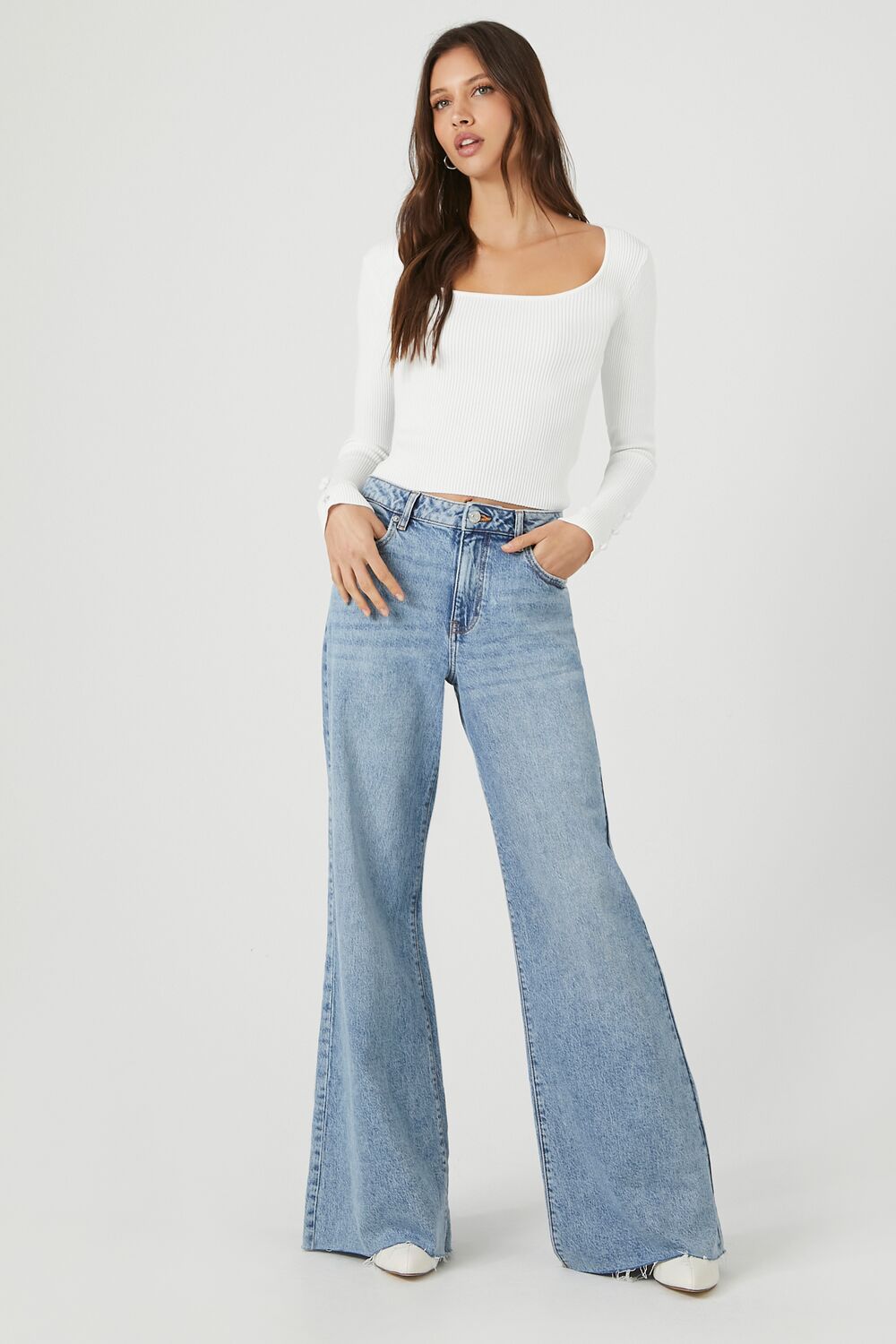 Sweater-Knit Scoop-Neck Crop Top | Forever 21 Women