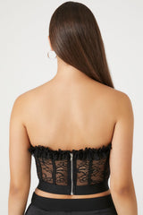 Lace Ruffle-Trim Bustier | Forever 21 Women