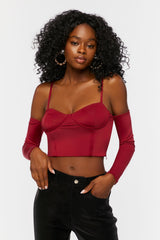 Bustier Open-Shoulder Crop Top | Forever 21 Women