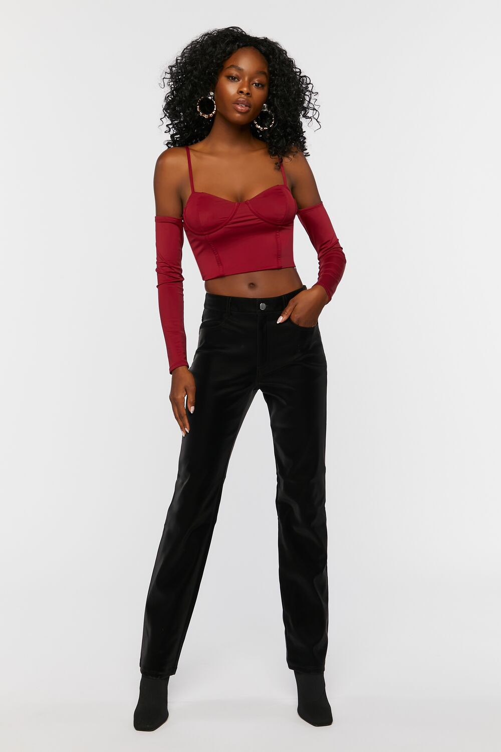 Bustier Open-Shoulder Crop Top | Forever 21 Women