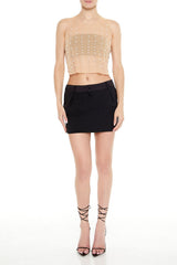 Mesh Faux Pearl Crop Top | Forever 21 Women