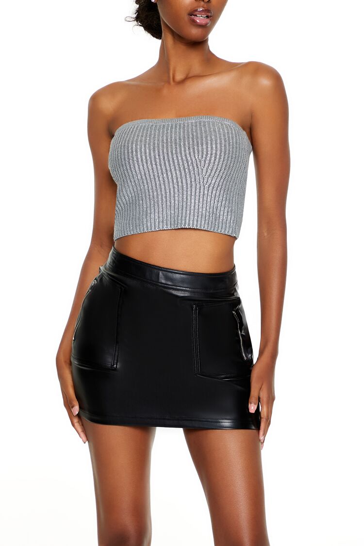 Metallic Sweater-Knit Tube Top | Forever 21 Women