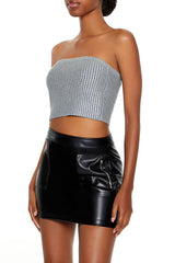 Metallic Sweater-Knit Tube Top | Forever 21 Women