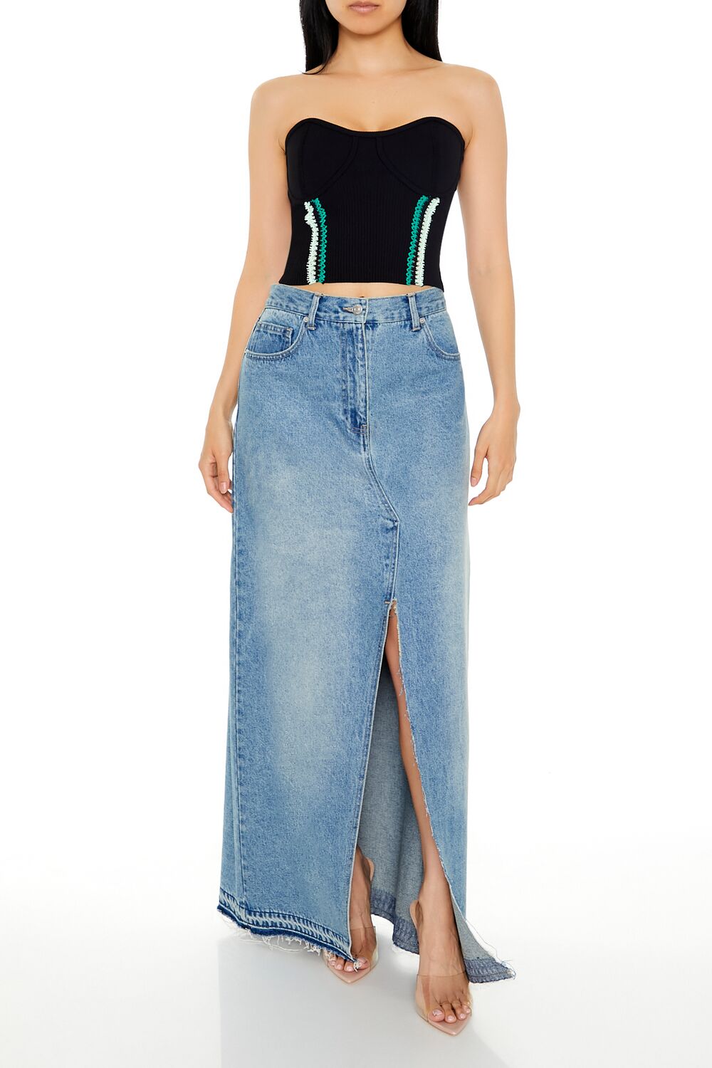 Embroidered Sweater-Knit Tube Top | Forever 21 Women