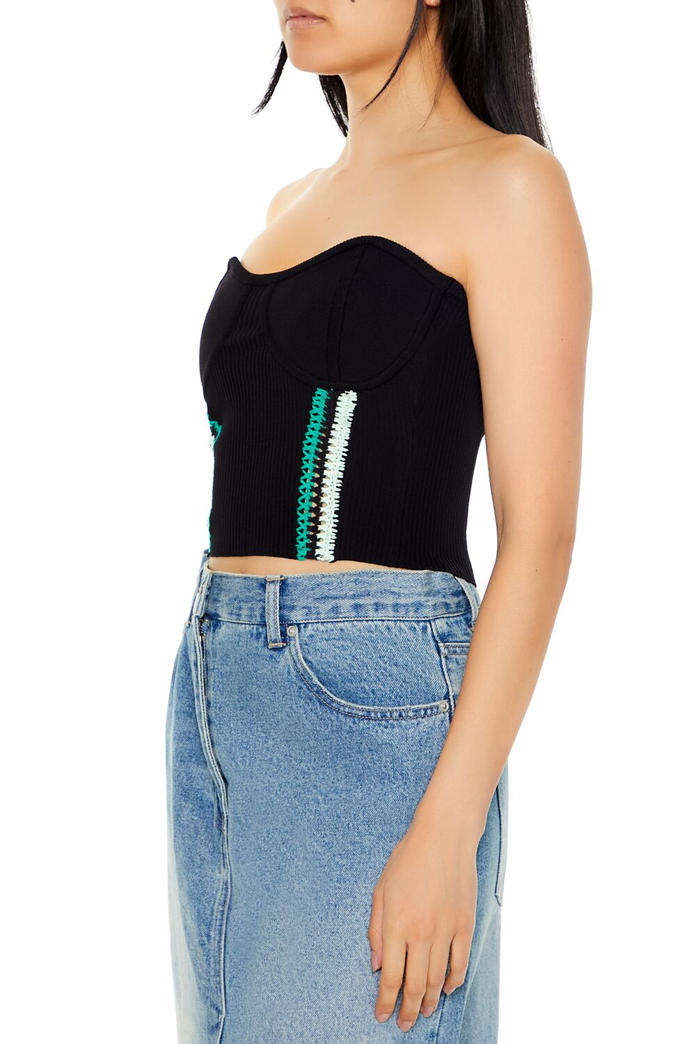 Embroidered Sweater-Knit Tube Top | Forever 21 Women