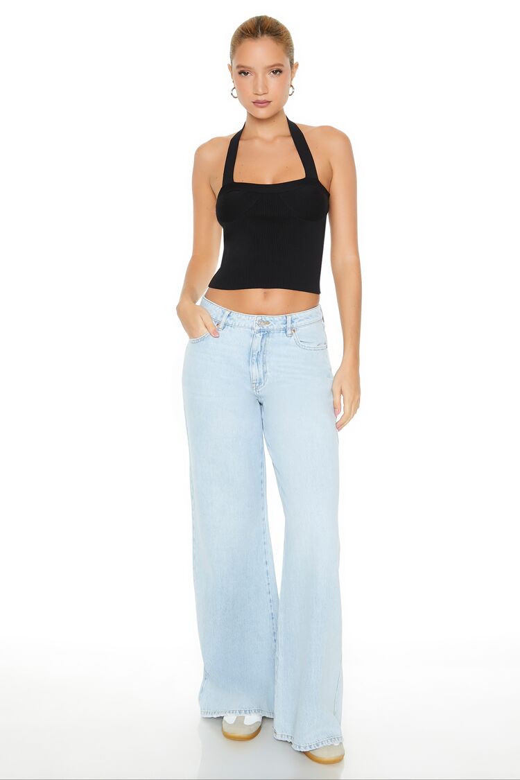 Sweater-Knit Bustier Halter Top | Forever 21 Women